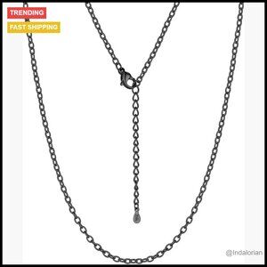 Stainless Steel Cable Chain Necklace 14K Gold Plated Thin Dainty Pendant